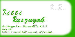 kitti rusznyak business card